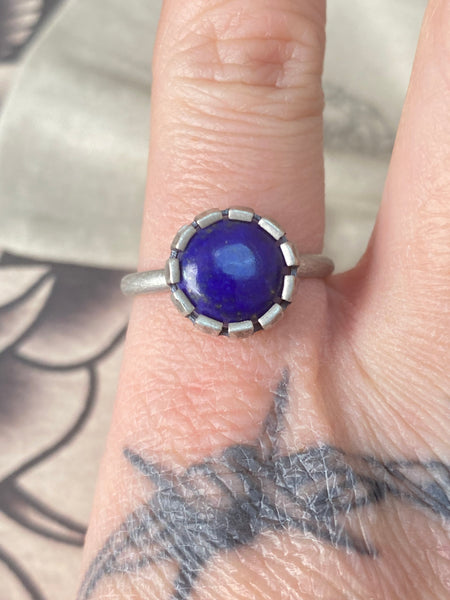 Lapis Lazuli Gemstone Stacking Ring Size R