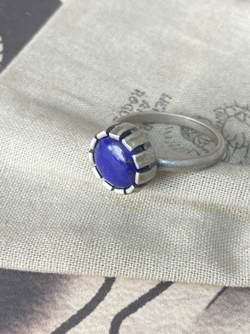 Lapis Lazuli Gemstone Stacking Ring Size R